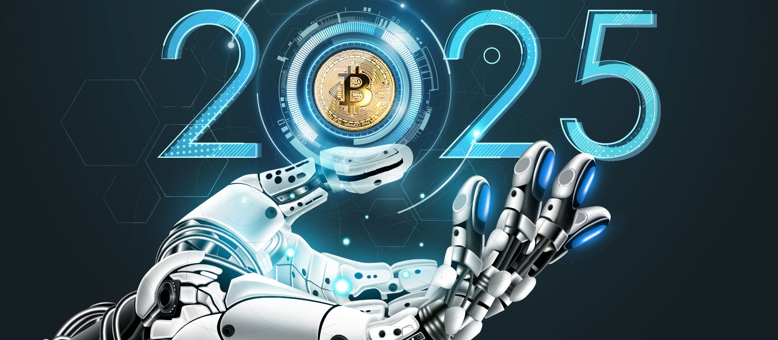 2025年ビットコインを持つロボット