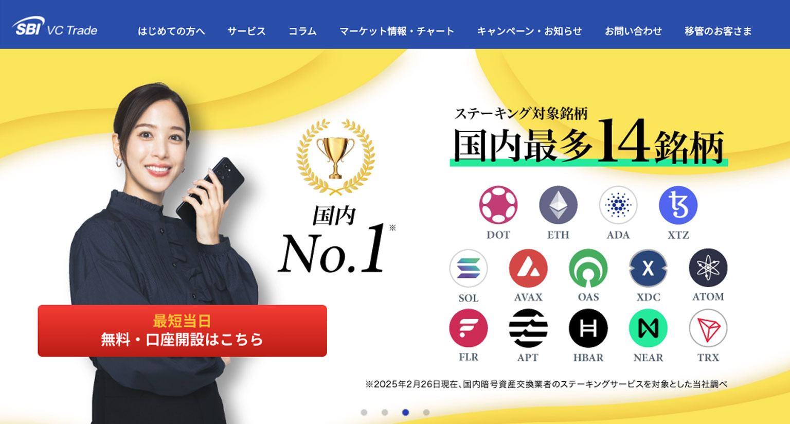 SBI VCトレードのホームページ
