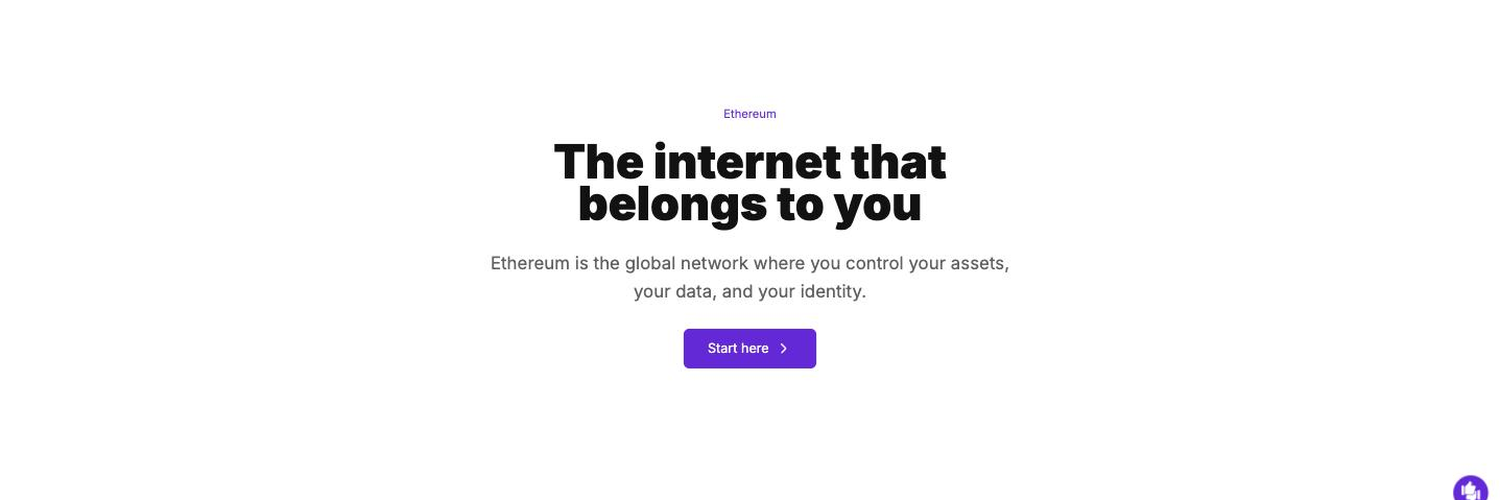 Ethereum公式ページのスクリーンショット