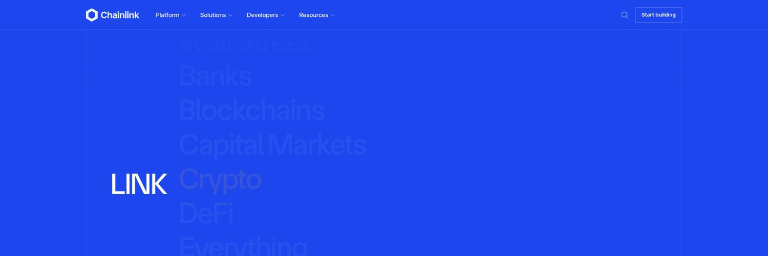 Chainlink公式ページのスクリーンショット