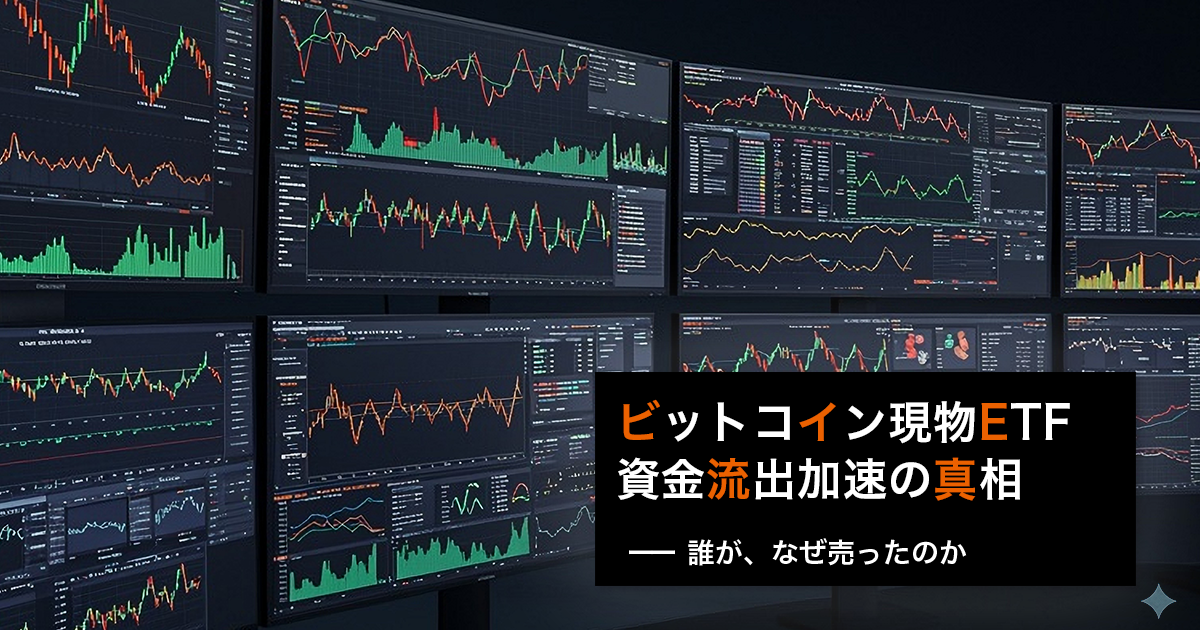 【2026年5-6月】ビットコイン現物ETF資金流出加速の真相－誰が、なぜ売ったのか