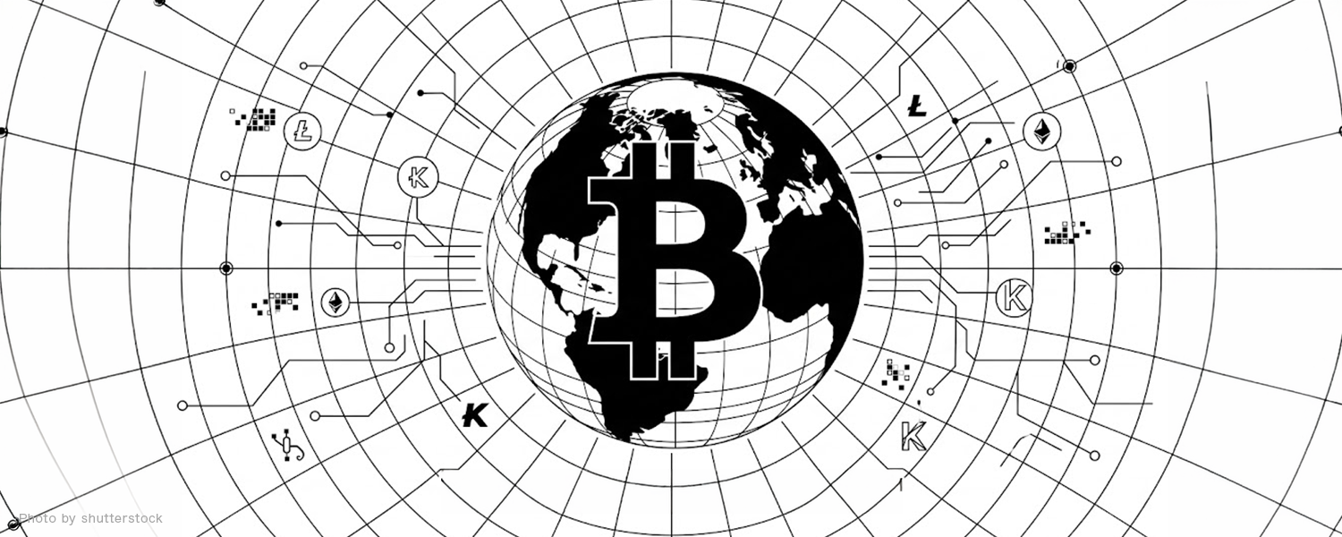 ビットコインネットワークのイメージのイラスト